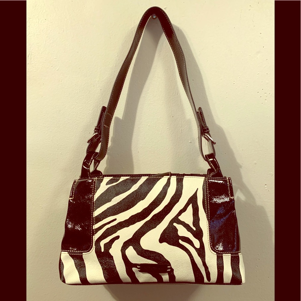 Nine & Co Faux Leather Zebra Pattern shoulder bag